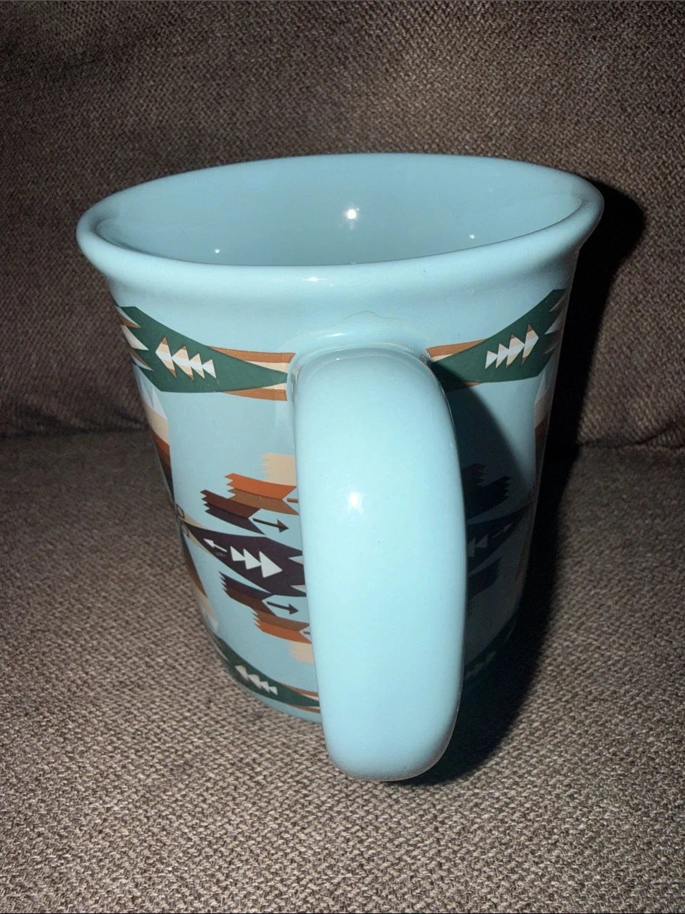 Pendleton Woolen Mills Collection 18 oz Ceramic Coffee Cup Tucson Jacquard Aztec